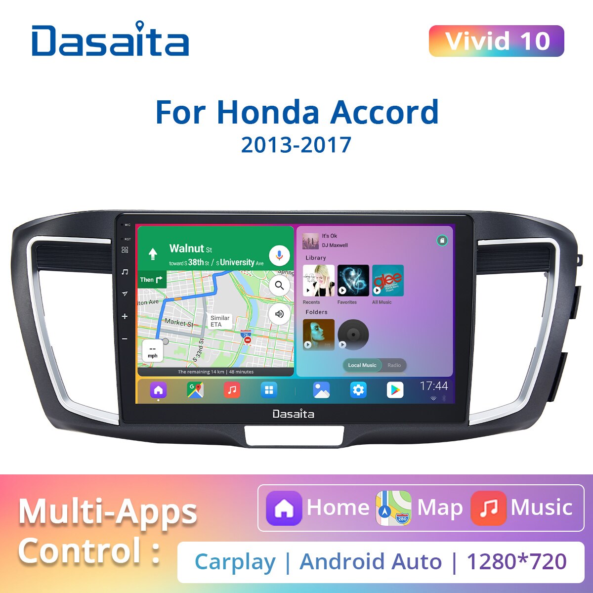 Dasaita Vivid 1 Din Car Radio for Honda Accord 2013 ..
